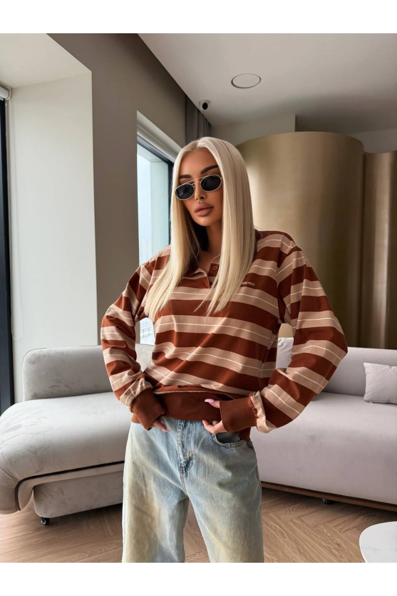 MIU MIU Женское поло с длинным рукавом premium