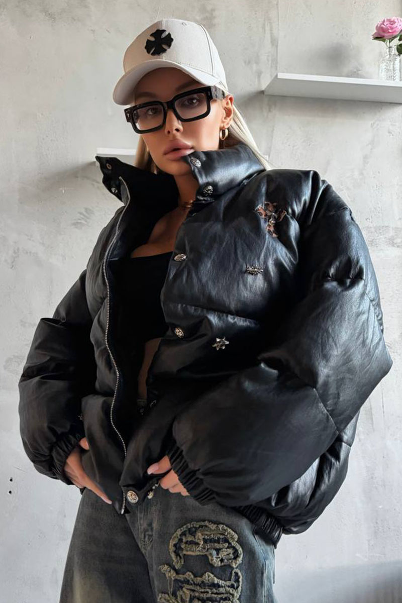 Chrome Hearts Женская чёрная куртка premium