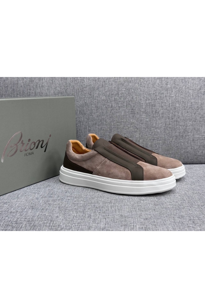 Brioni Мужские комбинированные слипоны 