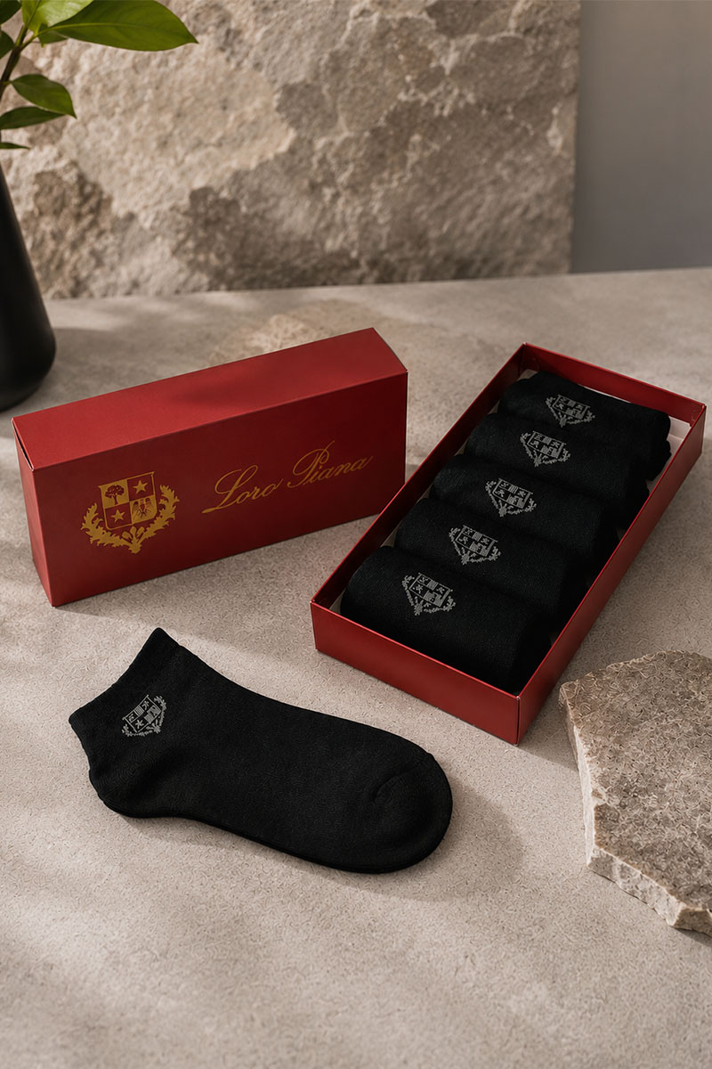 Loro Piana Комплект носков grey logo