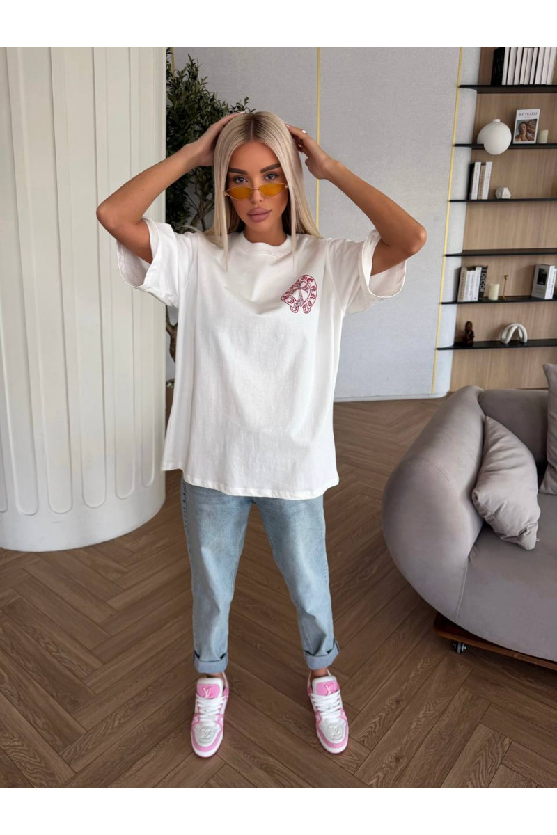 Chrome Hearts Женская оверсайз футболка premium