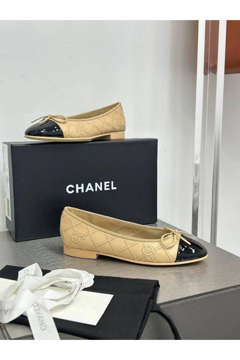 Chаnеl Женские кожаные балетки premium