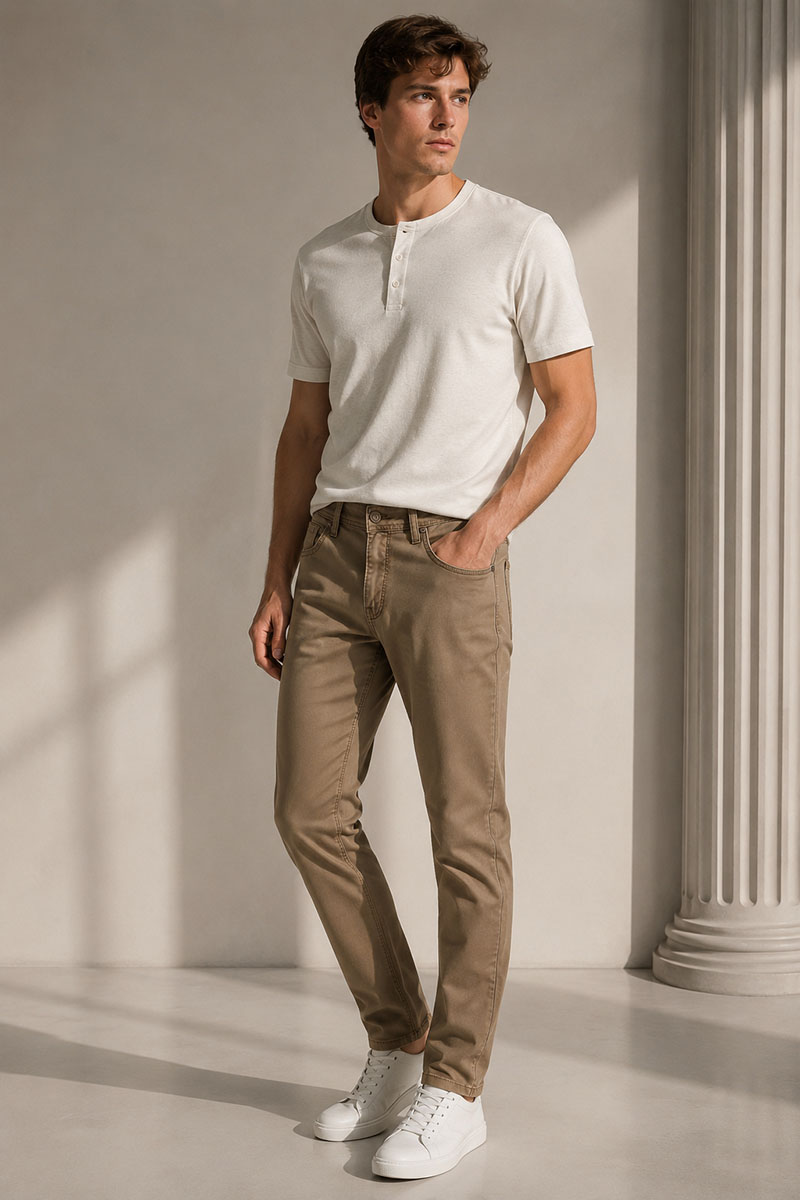 Emporio Armani EA7 Мужские джинсы straight - Brown 