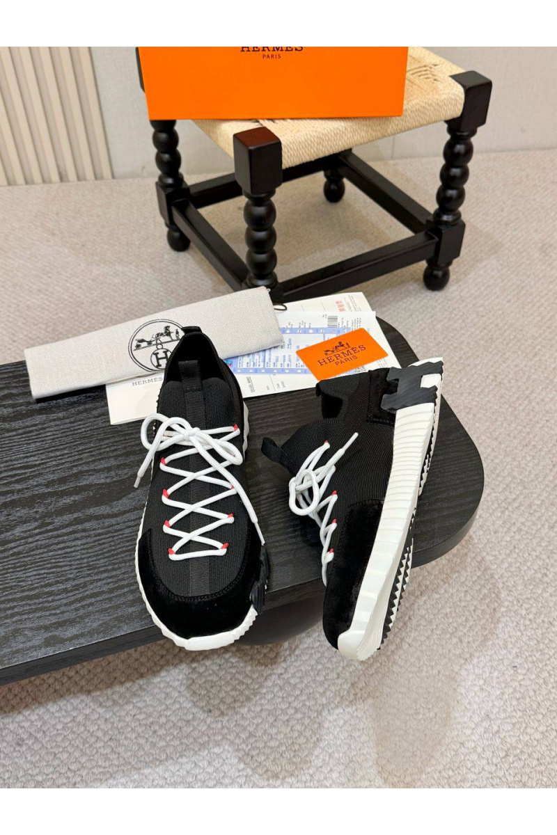Hermes Текстильные кроссовки lift slip-on