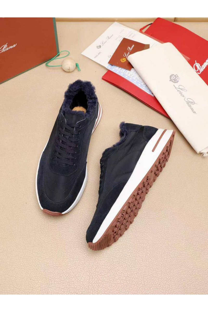 Loro Piana Кроссовки с мехом Week End Walk Evo 