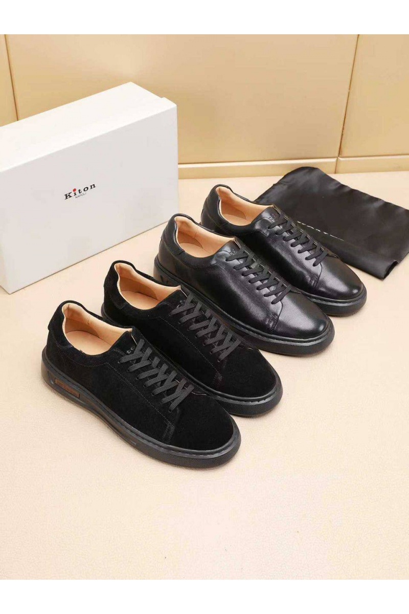 Kiton Мужские кожаные кроссовки 