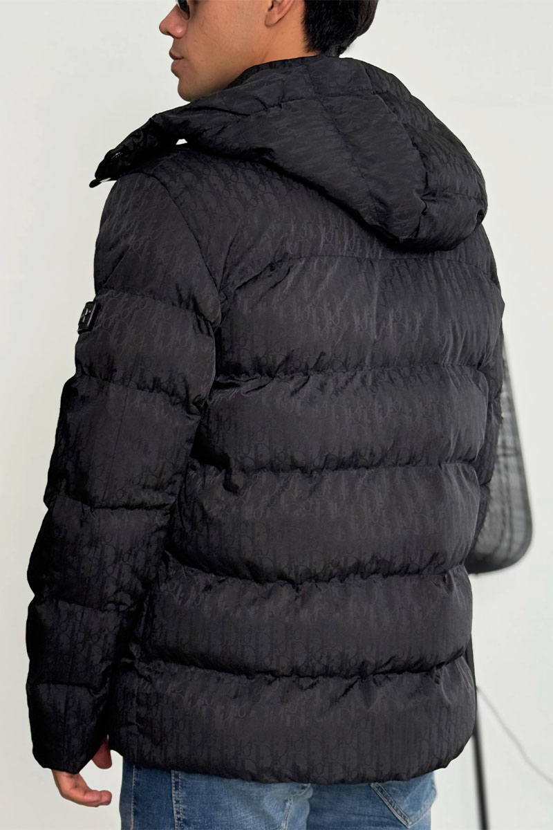 Dior Чёрная мужская куртка Oblique Technical Jacquard