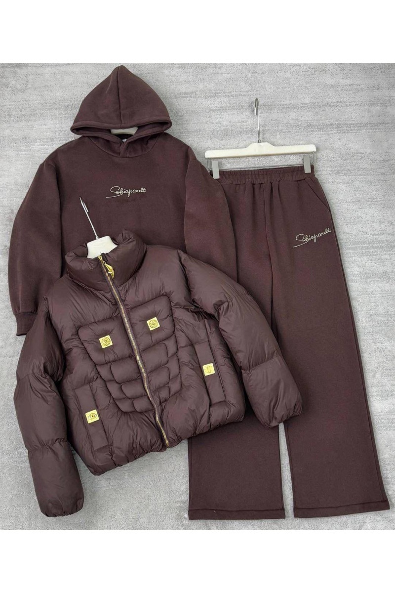 Schiaparelli Женский костюм тройка на флисе premium - Brown
