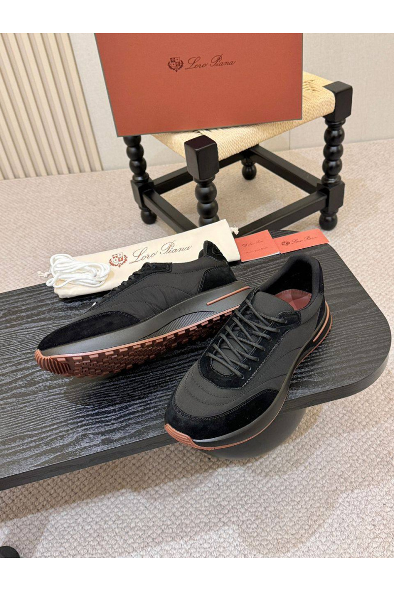 Loro Piana Мужские кроссовки Week End Walk - Black