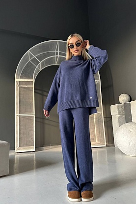 Женский синий костюм Premium