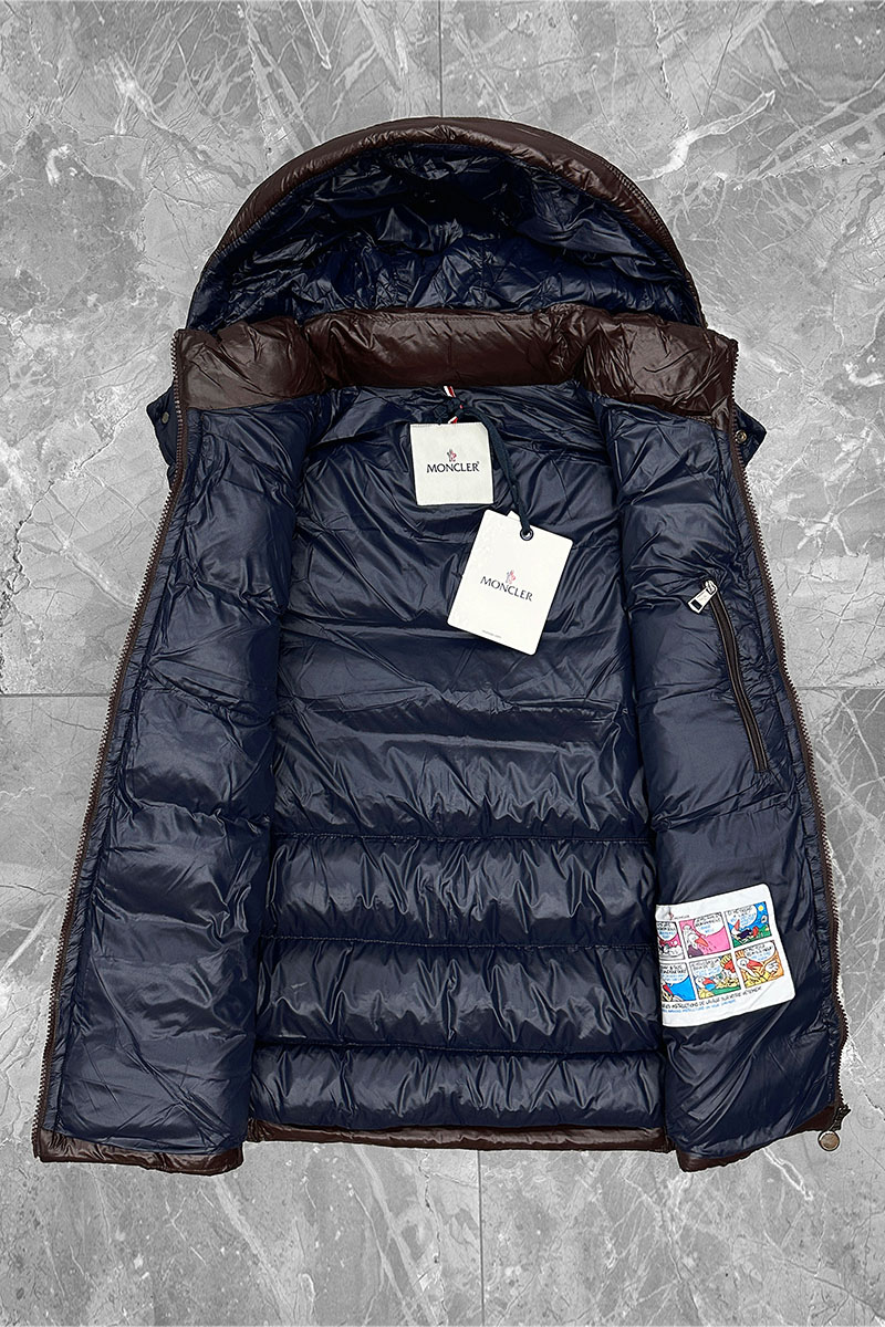 Moncler Мужской жилет logo-patch - Brown
