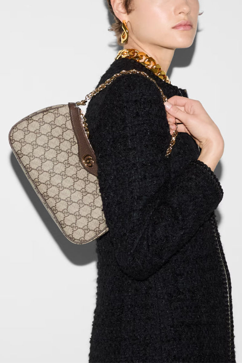 Gucci Кожаная сумка GG Ophidia 26x14 см