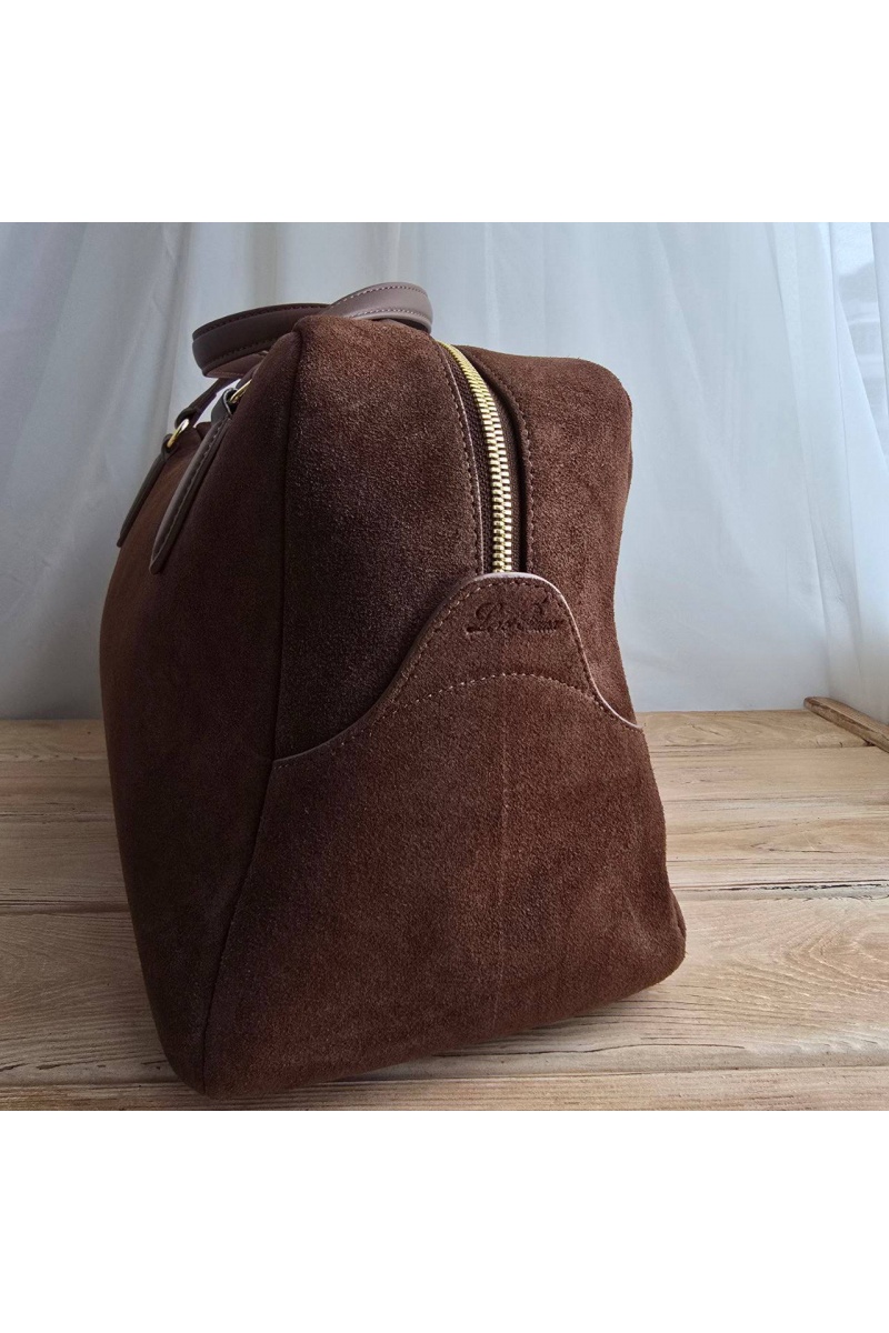 Loro Piana Замшевая сумка Medium Needle 39x23 см