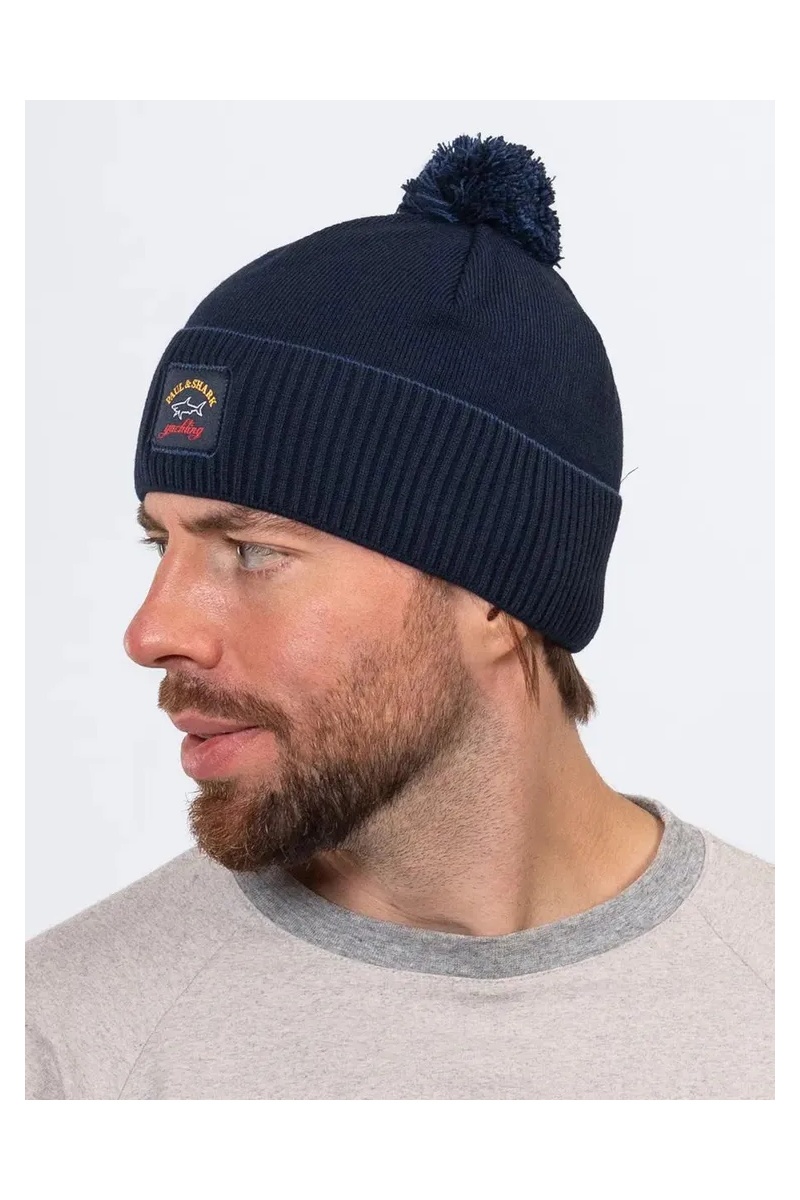 Paul & Shark Шапка на флисе logo-badge - Navy
