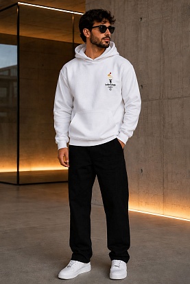 Оверсайз худи Paris Olympics Flame embroidered-logo