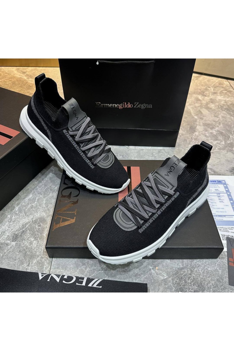 Zegna Мужские текстильные кроссовки 