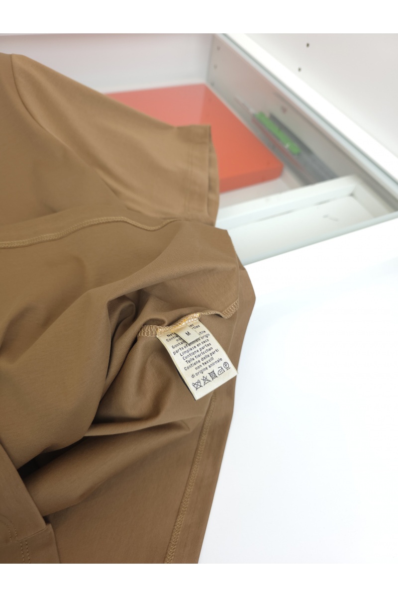 Hermes Мужская коричневая футболка premium