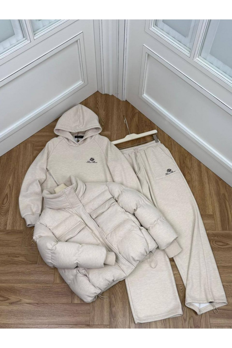 Loro Piana Женский костюм тройка на флисе premium - Beige