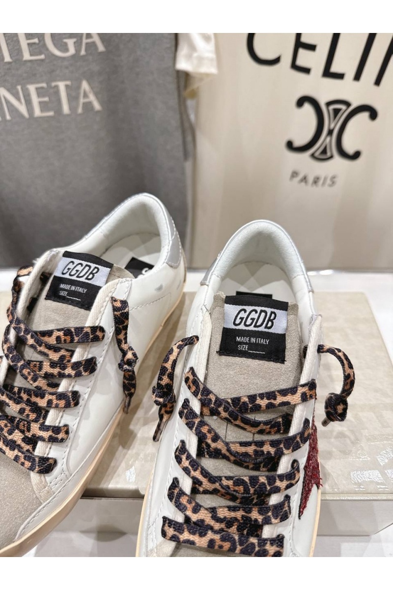 Designer Clothing Женские кожаные кроссовки Golden Goose Super Star premium