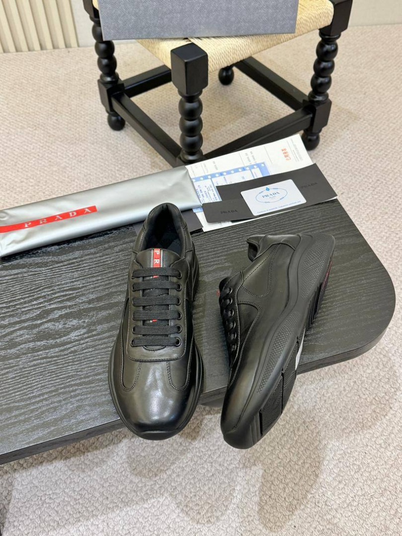 Prada Кожаные кроссовки America's Cup - Black