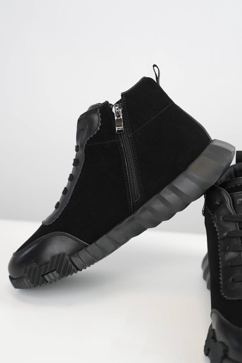 Hermes Кроссовки с мехом Bouncing high-top - Black