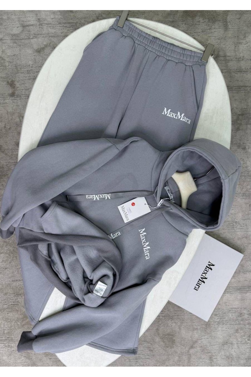 Max Mara Женский костюм тройка на флисе Premium - Light Grey