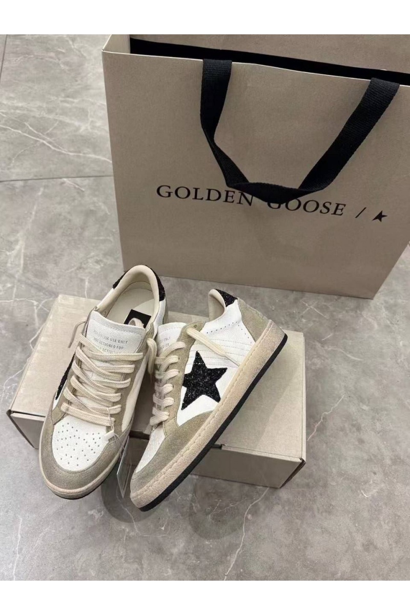 Designer Clothing Женские кожаные кроссовки Golden Goose Super Star premium