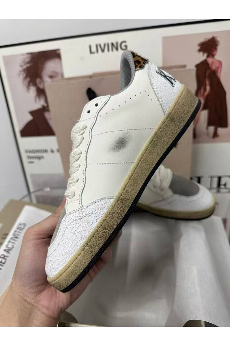 Designer Clothing Женские кожаные кроссовки Golden Goose Super Star premium