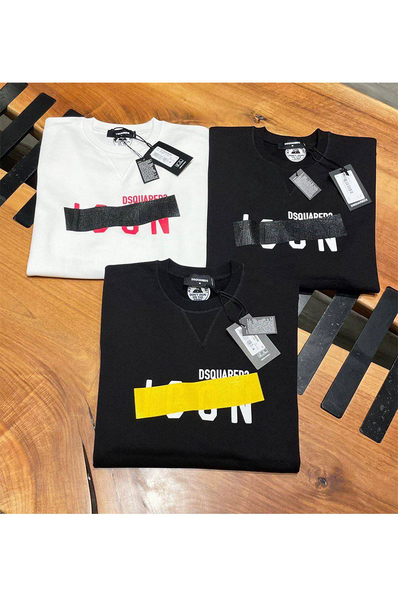 Dsquared2 Чёрный мужской свитшот Icon tape