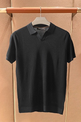 Мужское поло premium - Black