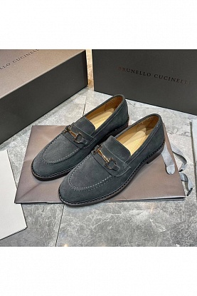 Замшевые лоферы Premium - Grey
