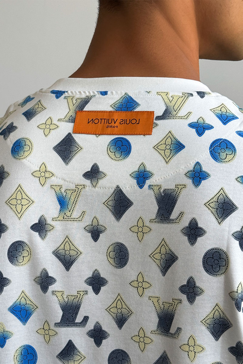 Lоuis Vuittоn Белая оверсайз футболка Monogram All-over