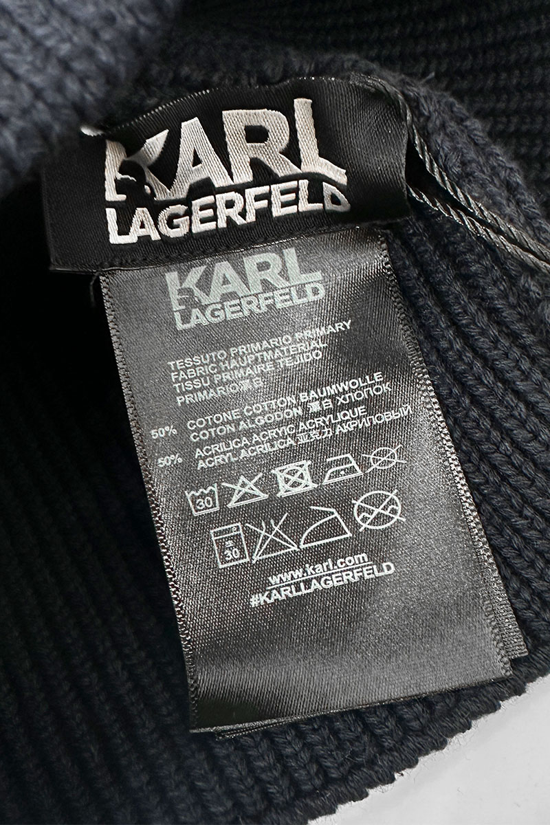 Company КL Мужская шапка тёмно-синего цвета logo-patch