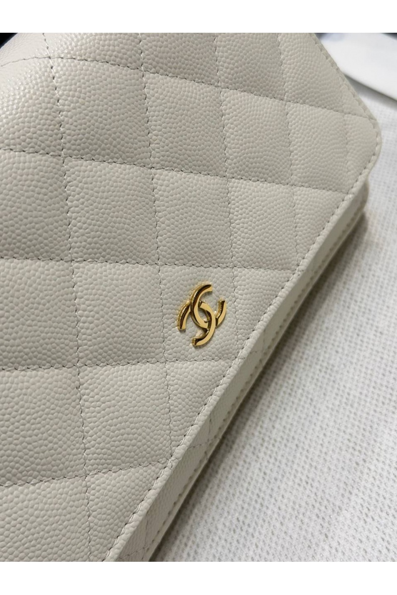 Chаnеl Кожаная сумка Wallet on Chain premium 19x12x4 см