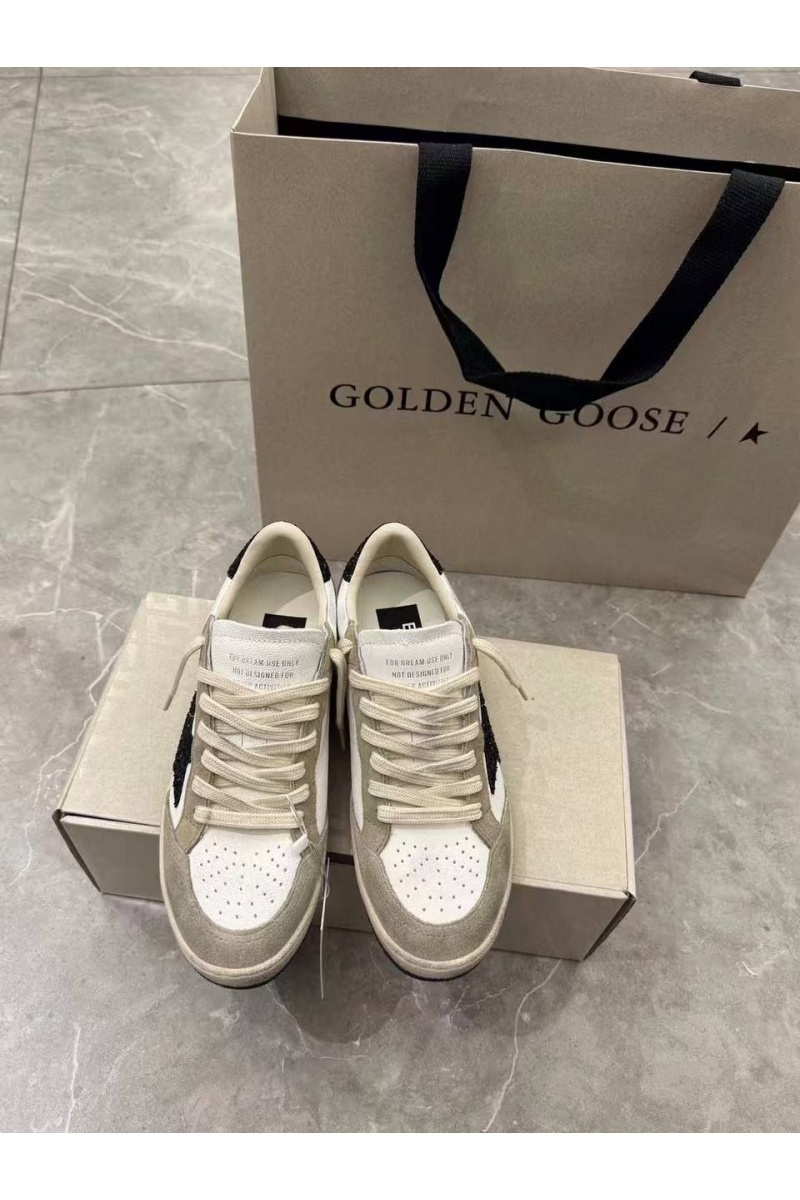 Designer Clothing Женские кожаные кроссовки Golden Goose Ball Star Premium - Black / White