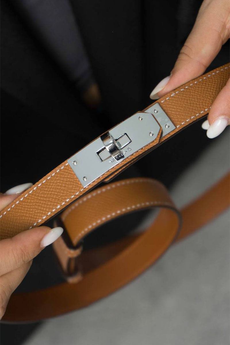 Hermes Женский кожаный ремень Kelly 18 (10 расцветок)