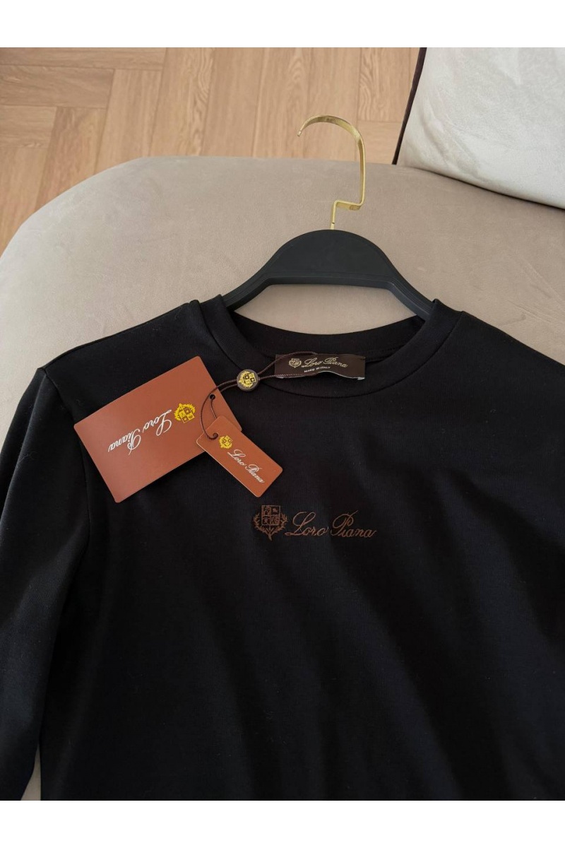 Loro Piana Женский базовый лонгслив  Premium - Black