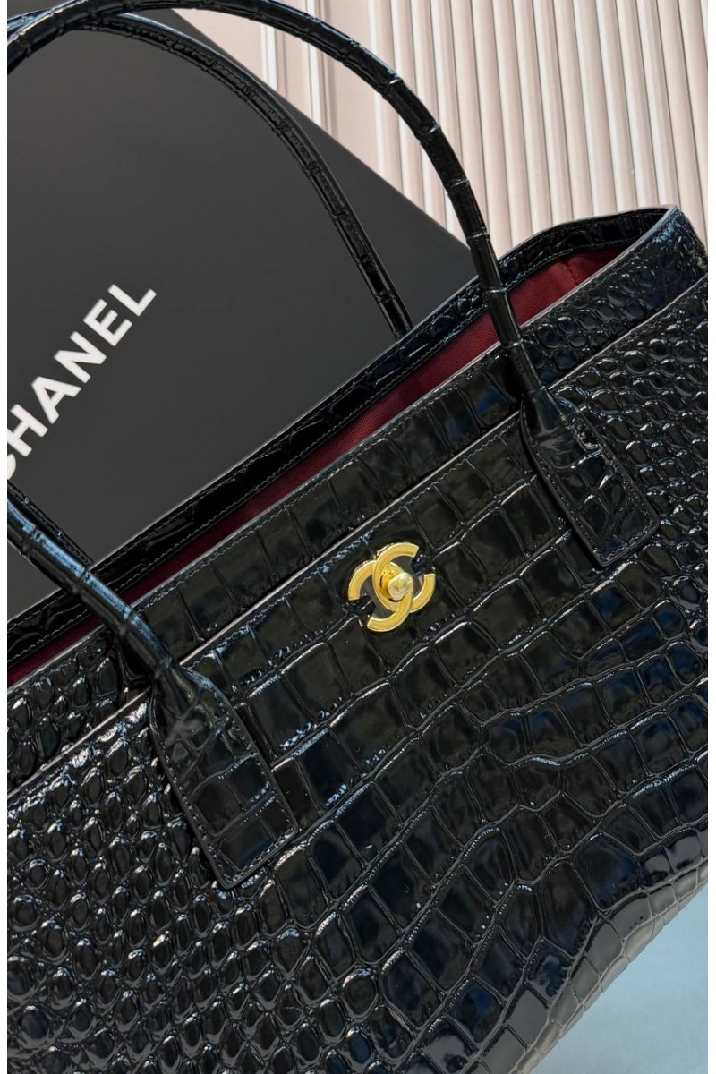 Chаnеl Кожаная сумка Shopping Tote premium 35x19x12 см