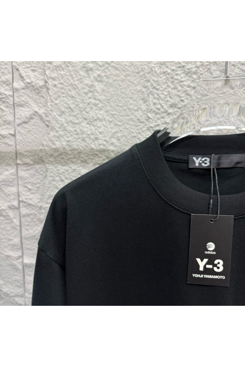 Y-3 Yohji Yamamoto Чёрная футболка Premium