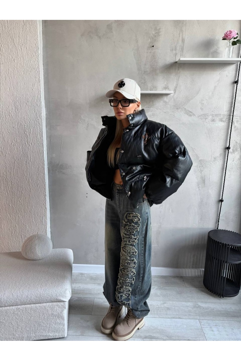 Chrome Hearts Женская чёрная куртка premium