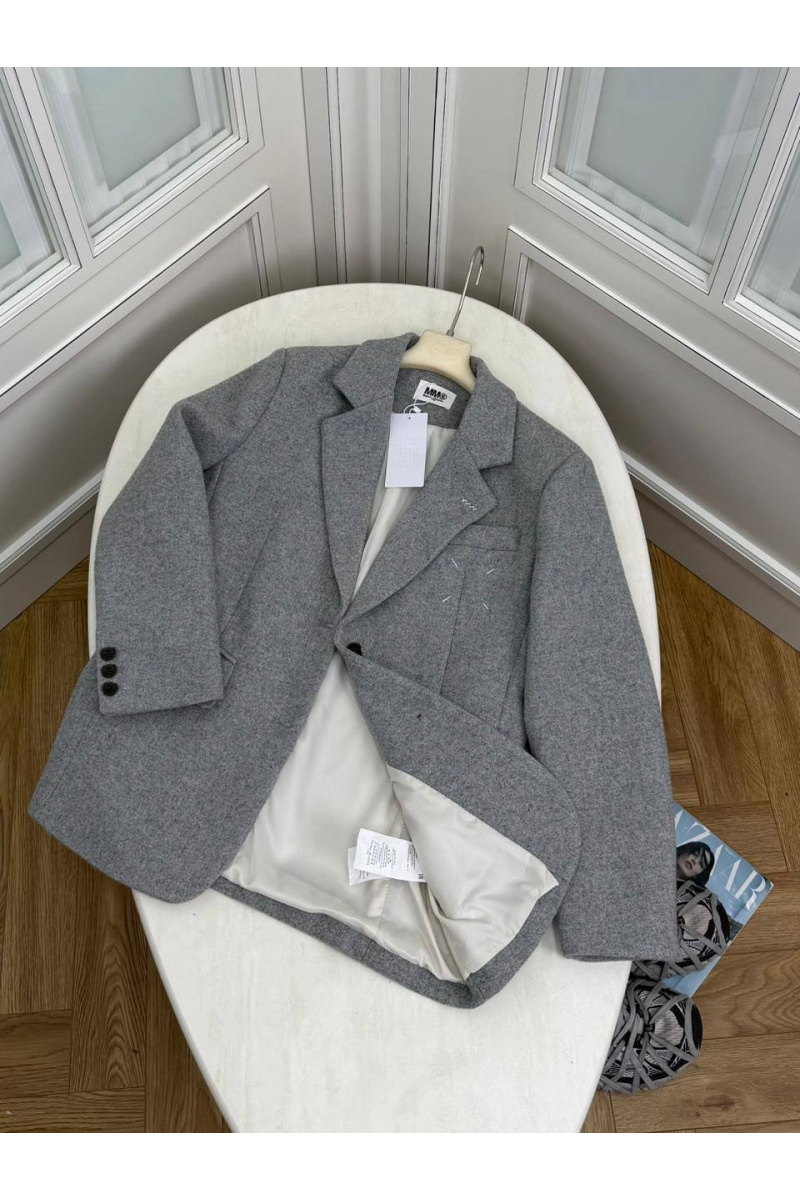 Designer Clothing Женский серый пиджак Maison Margiela premium