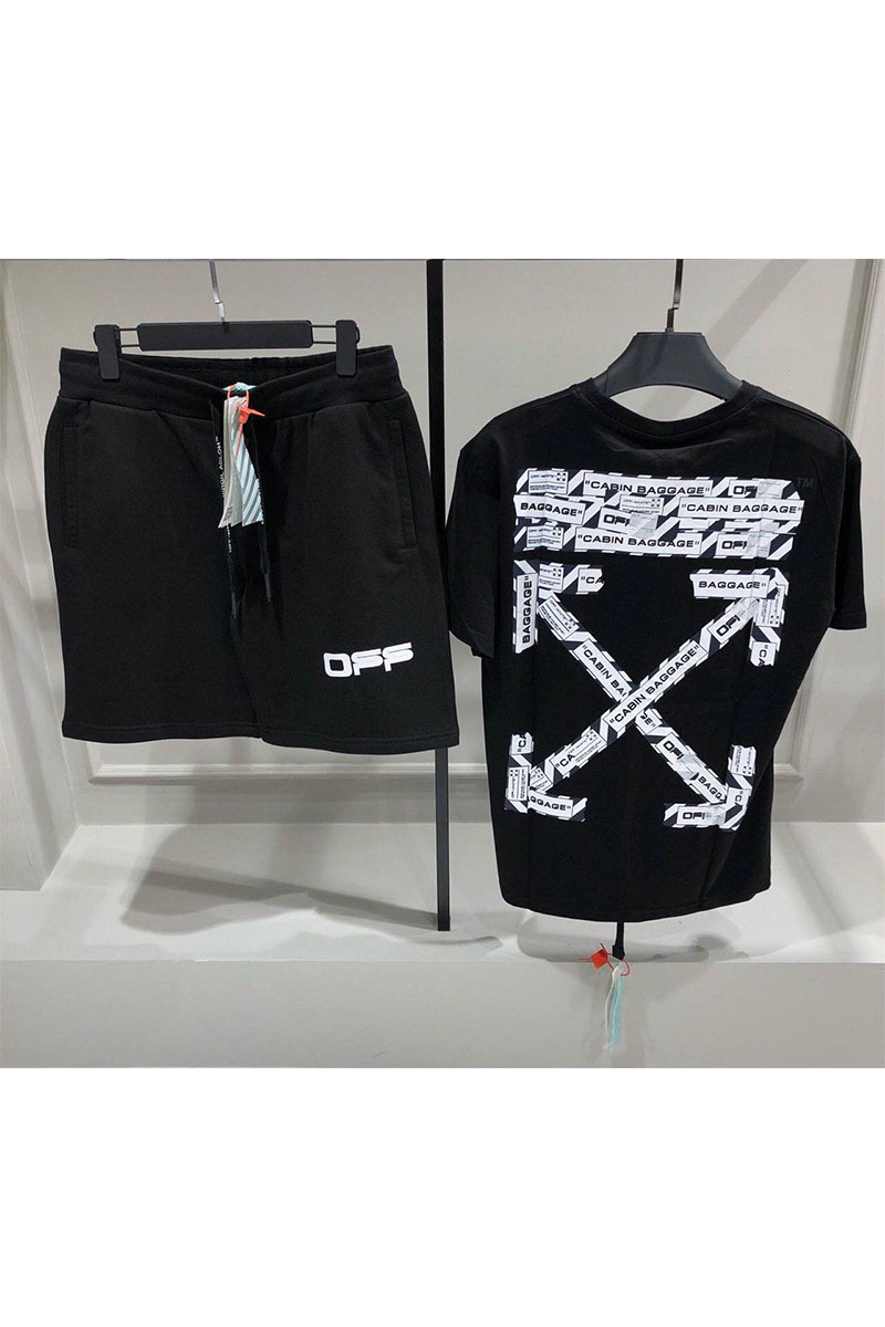 Off-White Чёрная оверсайз футболка "Cabin Baggage"
