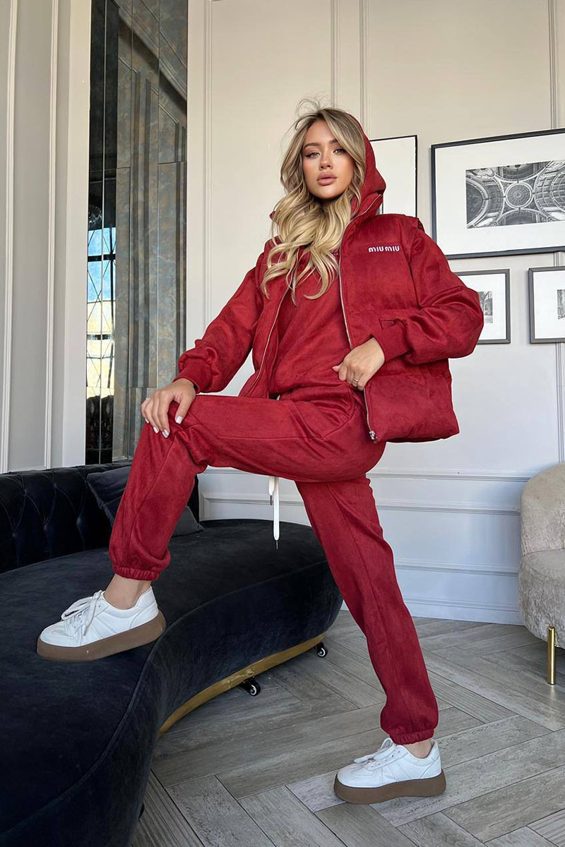MIU MIU Женский красный комплект тройка 