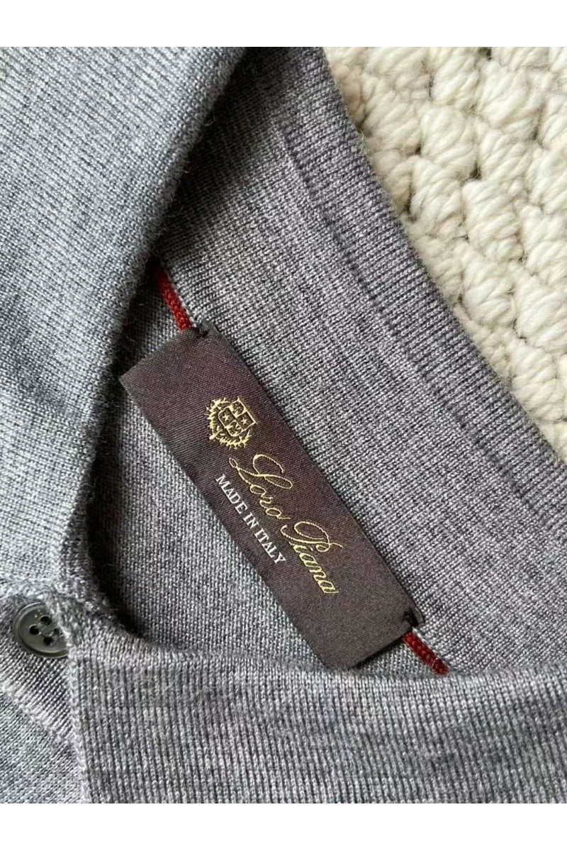 Loro Piana Поло с длинным рукавом Premium - Light Flower Gray