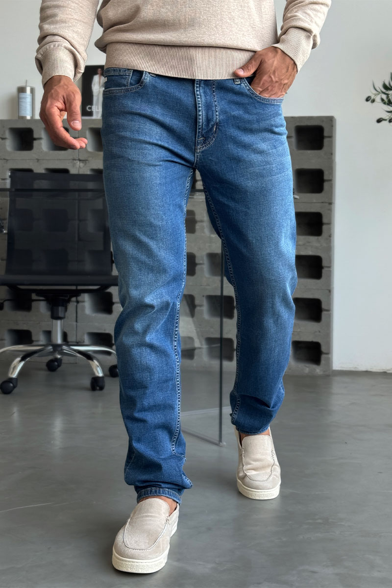 Emporio Armani EA7 Мужские синие джинсы regular fit