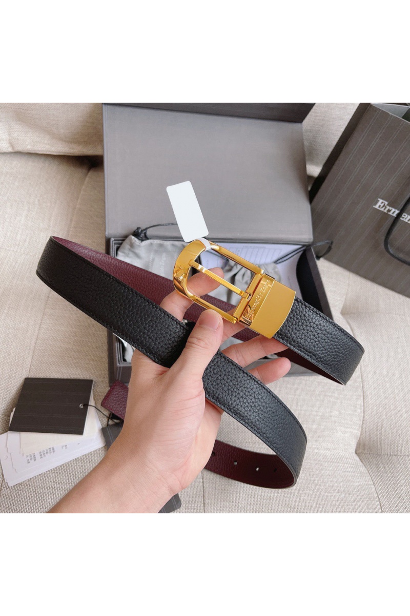 Zegna Двусторонний кожаный ремень Premium (ширина 3.5 см)