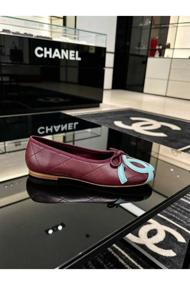 Chаnеl Женские кожаные балетки Ballerines premium