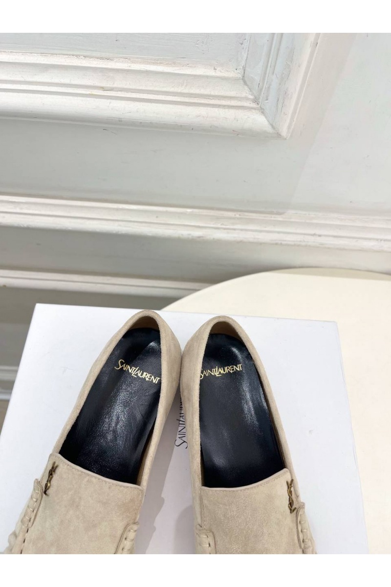 Yves Saint Laurent Женские замшевые лоферы premium