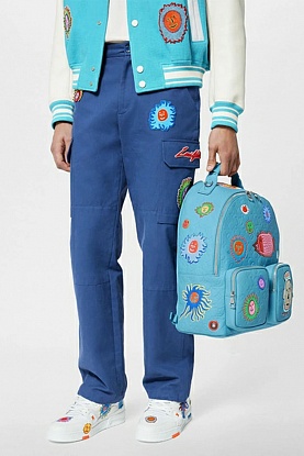 Кожаный рюкзак YK Keepall Monogram 40x32 см