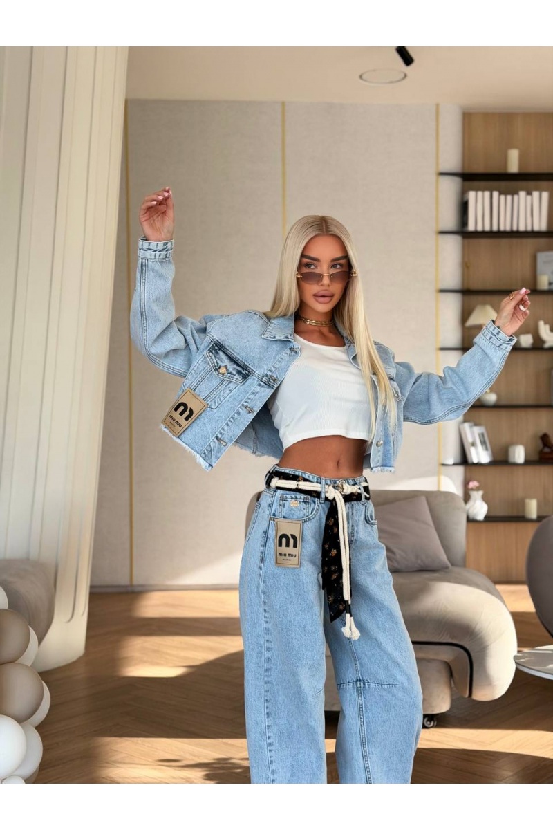 MIU MIU Женская джинсовая куртка premium